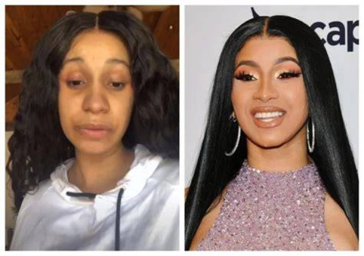 Cardi B's Makeup-Free Moments And Natural Hair Journey
